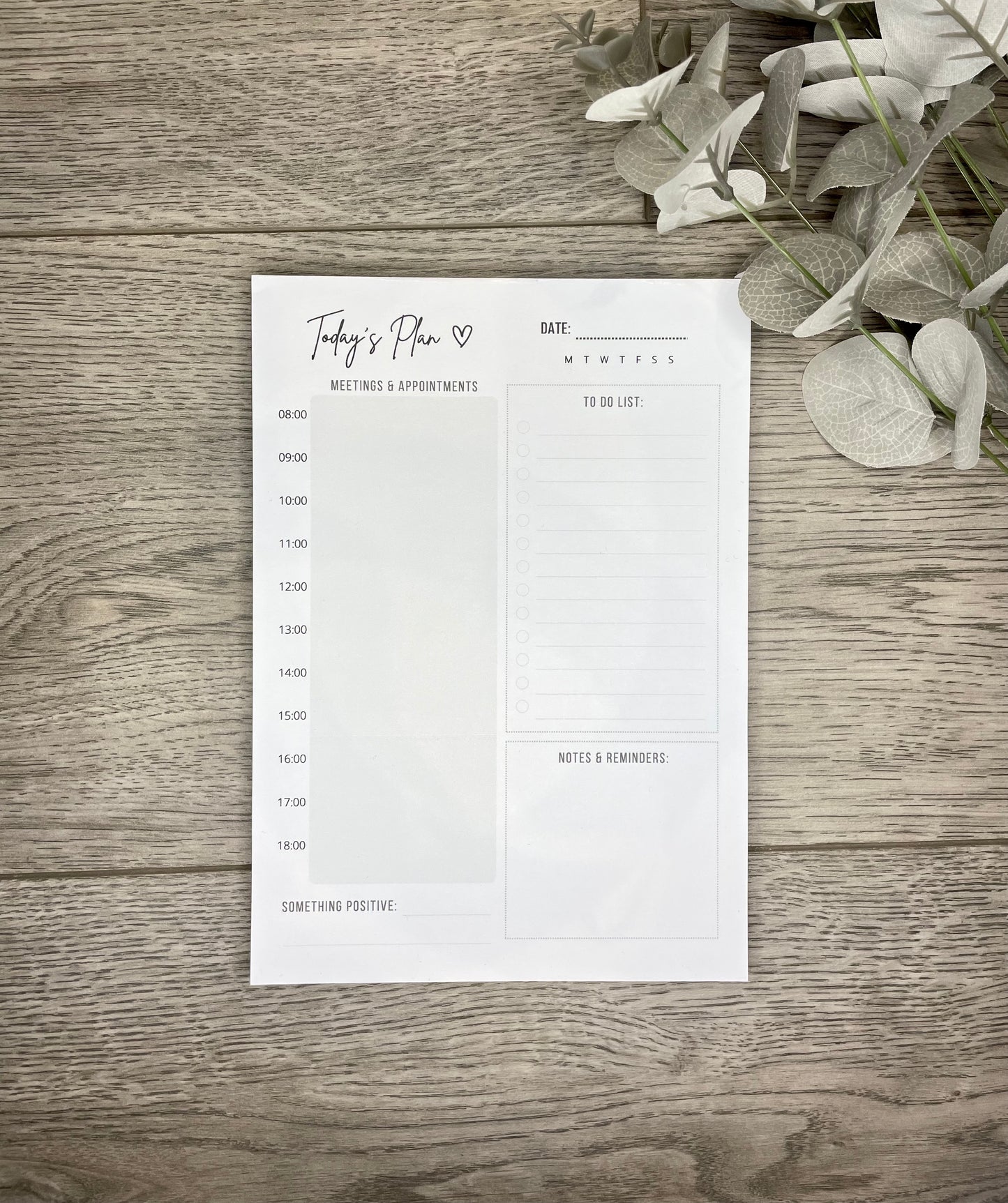 Today's Plan | Daily Planner Notepad | A5 Notepad | 50 Tear-Off Pages | Schedule Planner | Organiser | Desk Planner | Daily Planner Pad