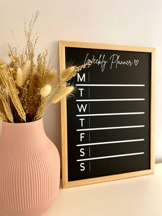 Weekly Planner Chalkboard | Home Organisation | Planning | Meal Planner | Week Plan | Organiser | Family Planner | Personalised Planner