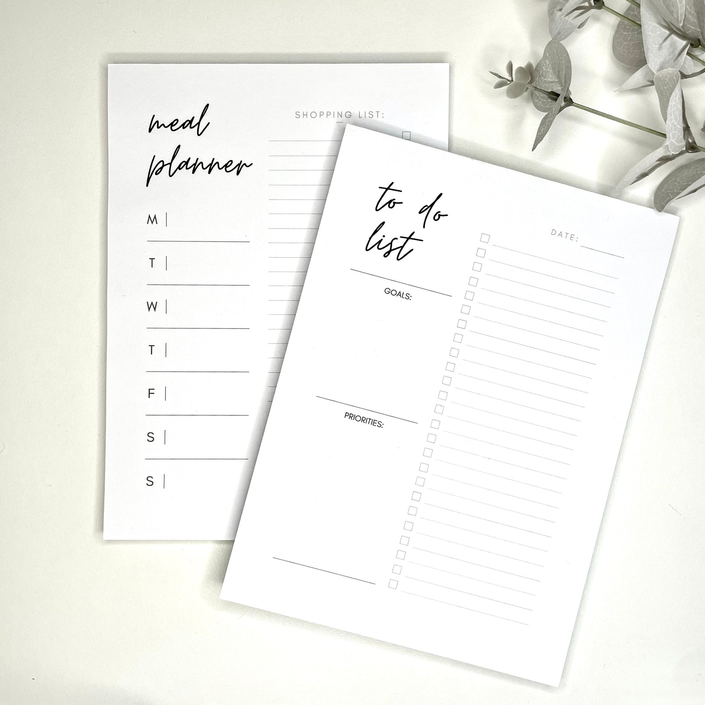 Minimalist To Do List | Goals & Priorities Planner | 50 Page Notepad | Planner | Organiser