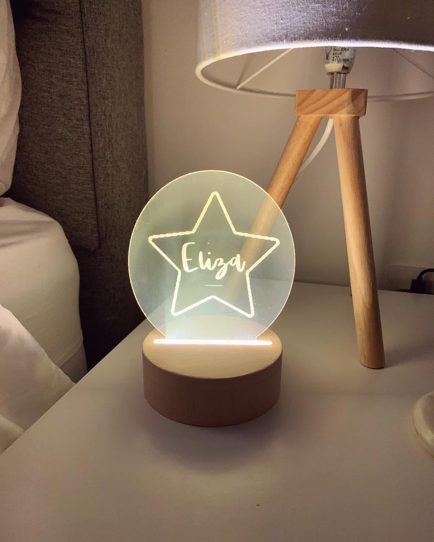 Personalised Star Light Box Acrylic LED Light Night Light
