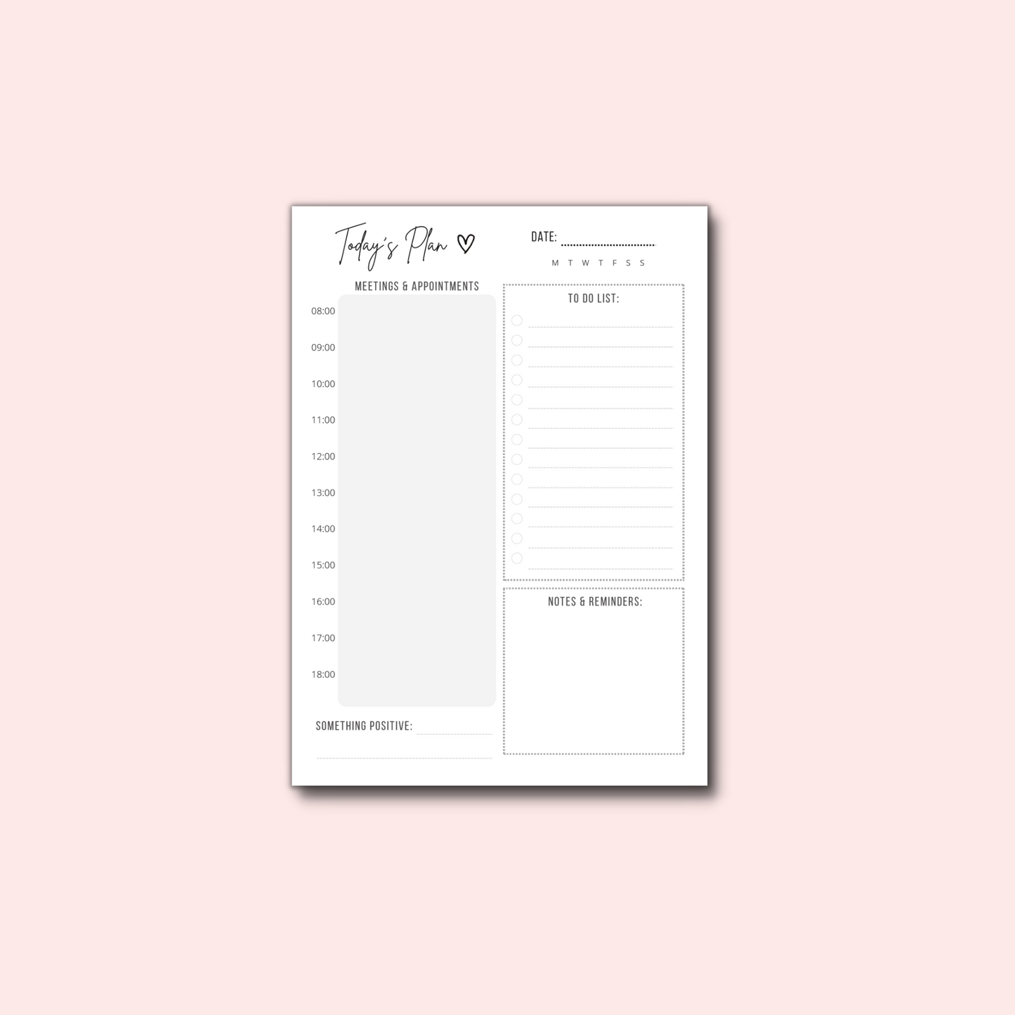 Today's Plan | Daily Planner Notepad | A5 Notepad | 50 Tear-Off Pages | Schedule Planner | Organiser | Desk Planner | Daily Planner Pad