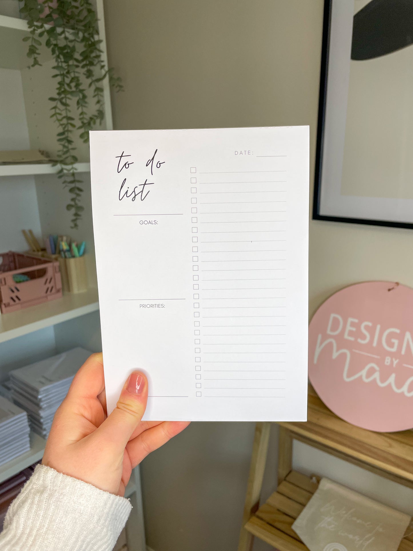 Minimalist To Do List | Goals & Priorities Planner | 50 Page Notepad | Planner | Organiser