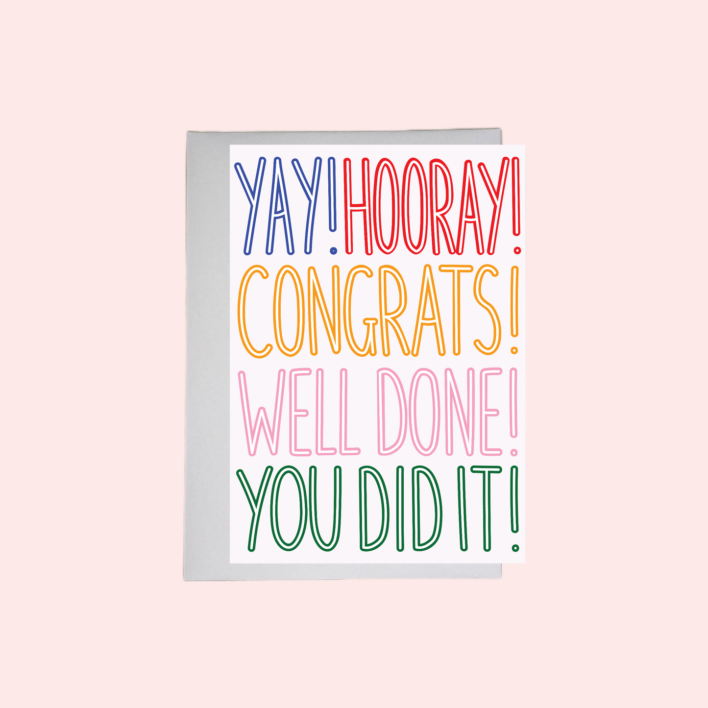 Congratulations Card | Celebration Card | A6 Greeting Card with Envelope | Graduation Card | Results Card | New Job Card | Well Done Card