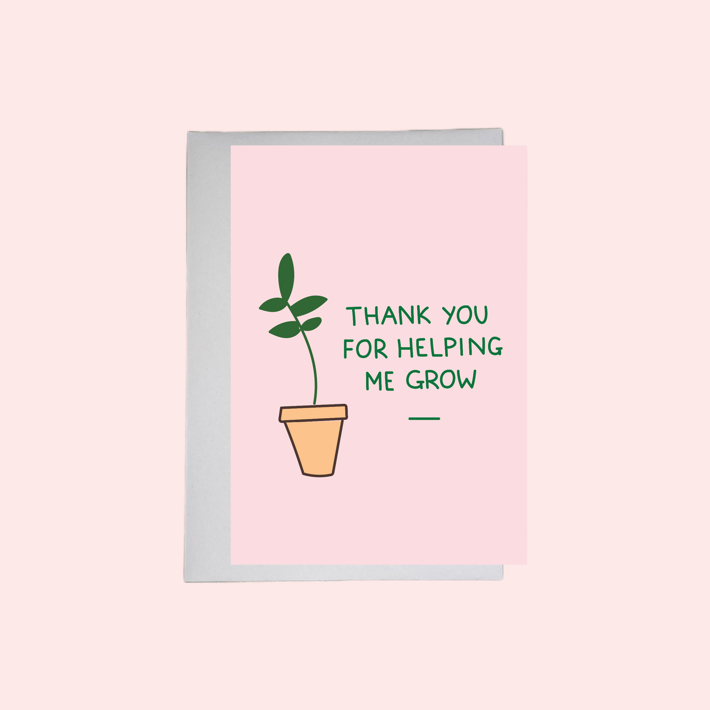 Thank You For Helping Me Grow | Greeting Card | A6 | Thank You Teacher | Best Teacher | Teacher Gift | Manager Gift | Leaving Card