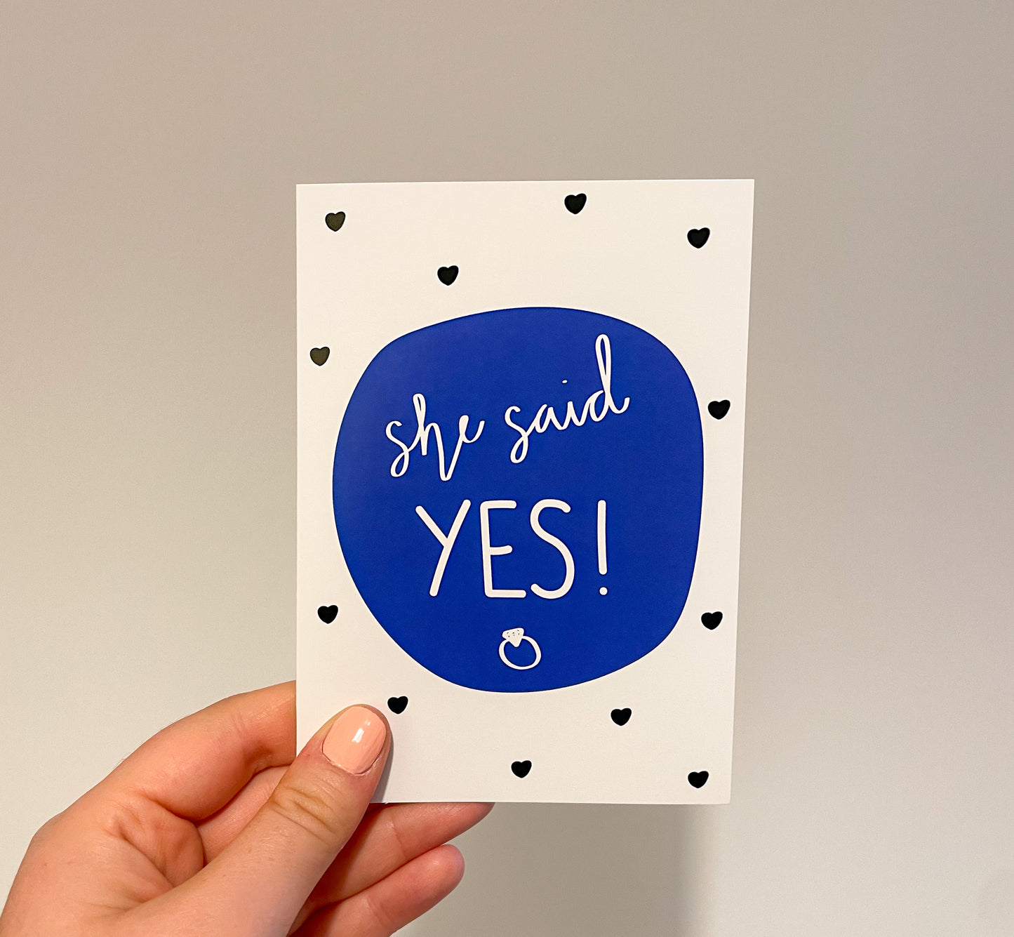 'She Said Yes!' Engagement Card | Greeting Card | A6 Size | Proposal | Celebration | Happy Couple