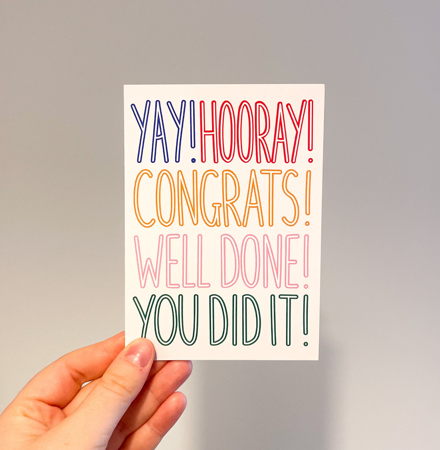 Congratulations Card | Celebration Card | A6 Greeting Card with Envelope | Graduation Card | Results Card | New Job Card | Well Done Card