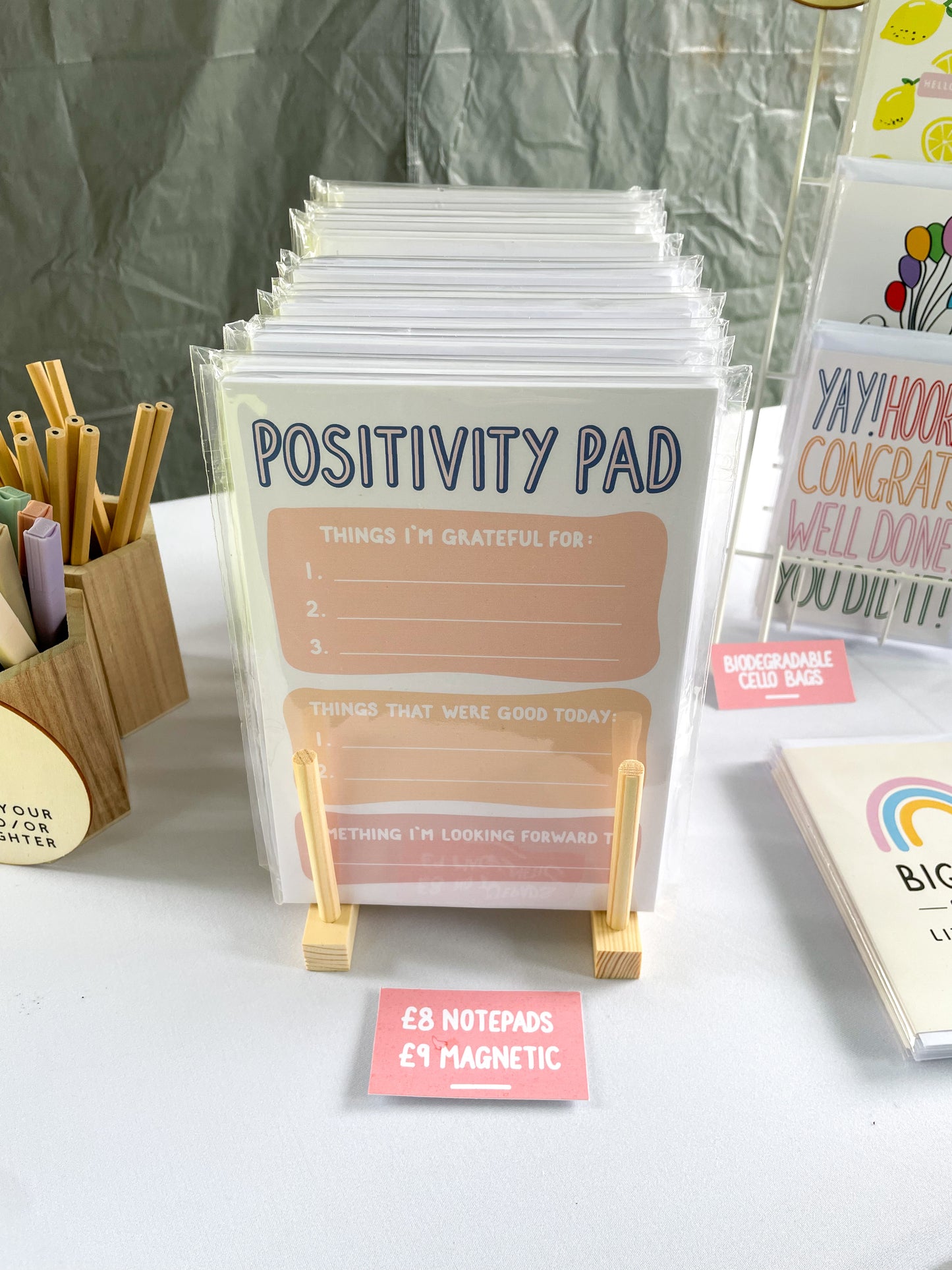 Positive Pad Notepad Planner | 50 Page A5 Notepad | Gratefulness | Mindfulness | Positivity