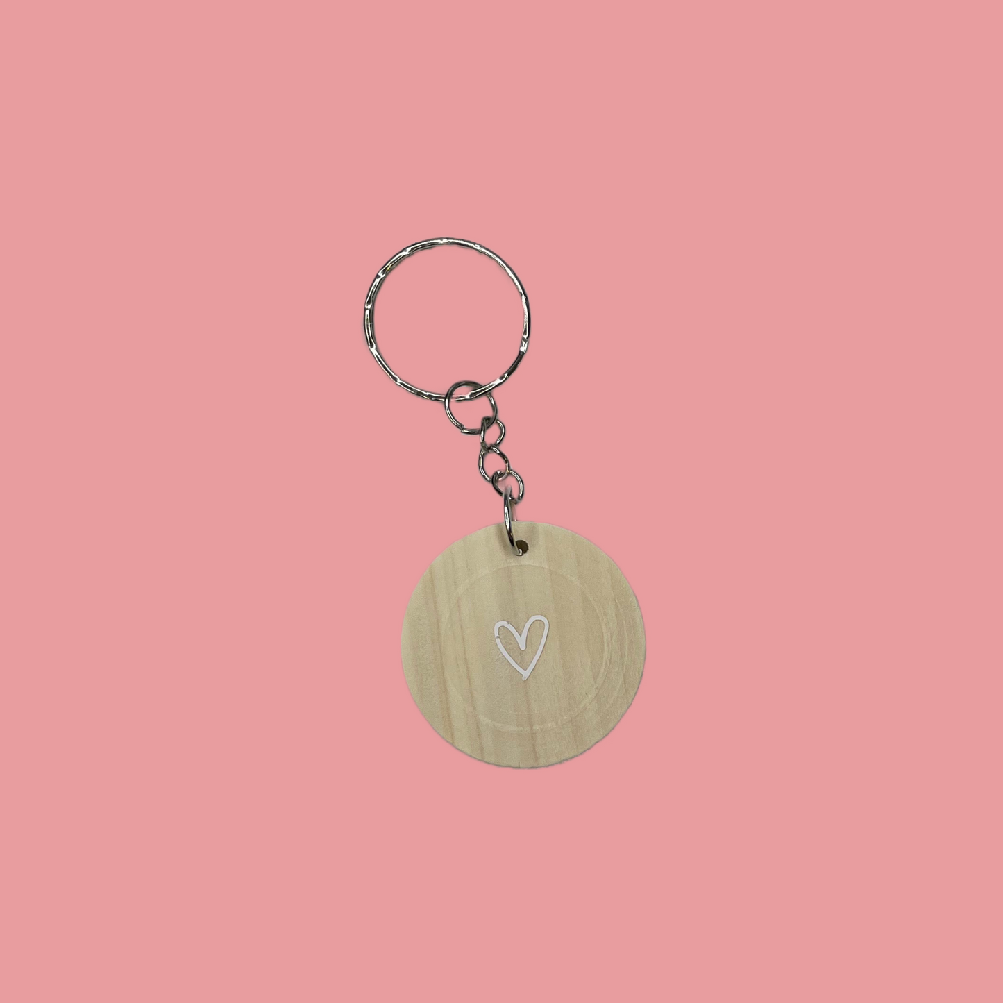 White Initial Keyring | Initial Keychain | Car Keyring | Wooden Keyring | Vinyl Initial | Letter Keychain | Initial Gifts | Car Keychain