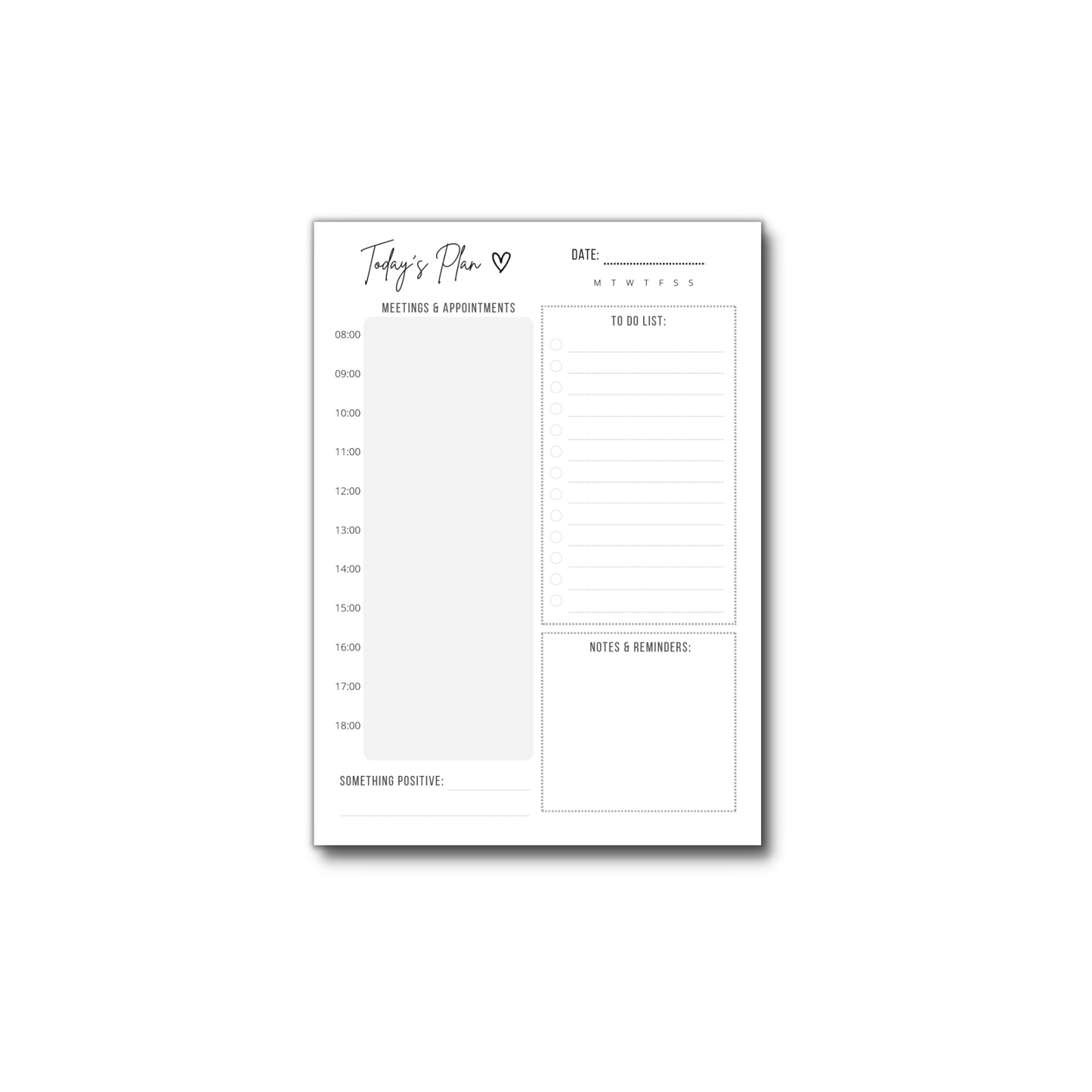 Today's Plan | Daily Planner Notepad | A5 Notepad | 50 Tear-Off Pages | Schedule Planner | Organiser | Desk Planner | Daily Planner Pad